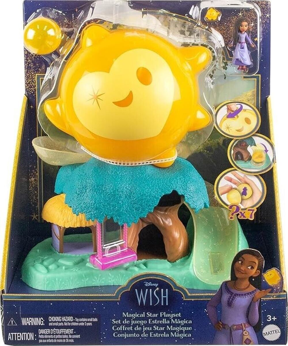 Disney Wish Magical Star Playset Toy With Asha Mini Doll and Orbs. Age 3+